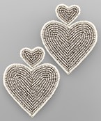  Two Heart Bead Earrings