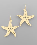  Star Fish Disk Earrings