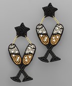  Star & Champagne Glass Earrings
