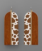  Arch Two Tone Wood Earrings