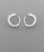  CZ Marquise Circle Earrings