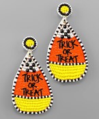  Trick Or Treat Cone Candy Bead Earrings