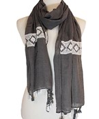  Bohemian Lace Accent Scarf