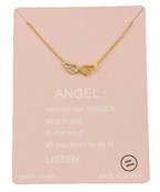  Half CZ Wing Necklace