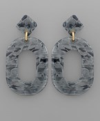  Acrylic Oval Dangle Earrings