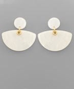  Acrylic Circle & Wedge Earrings