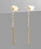  Star & Bar Drop Earrings