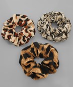  Animal Print Scrunchie Set