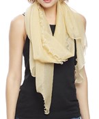  Metallic Ruffled Mesh Scarf 
