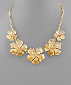  Graduated Flower Link Necklace
