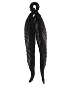  Pleated Solid Scarf Pony
