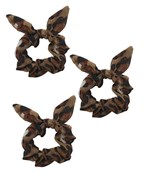  Leopard Print Bow Scrunchie Set