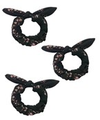  Floral Bow Scrunchie Set