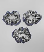  Gingham Scrunchie Set