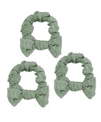  Crinkled Bow Scrunchie Set