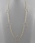  Star Stationed Chain Necklace