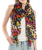  Multi Color Leopard Print Scarf