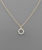  Mini Crystal Circle Necklace