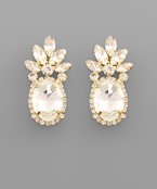  Oval & Marquise Crystal Earrings