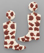  Clay Milk Cow Boots Earrings