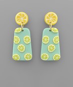  Lemon Slice Trapezoid Earrings