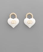  Epoxy Heart Lock Earrings