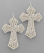  Crystal Beaded Cross Earrings