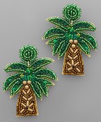  Palm Tree Beaded Earrings