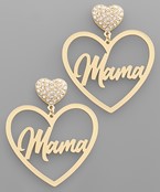  MAMA Heart Dangle Earrings