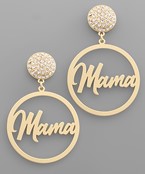  MAMA Circle Dangle Earrings
