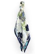  Tropical Floral Print Scarf Pony