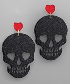  Acrylic Skull & Heart Earrings