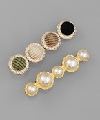  Thread Ball & Pearl Hair Pin Set