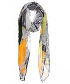  Snake & Stripe Sheer Scarf