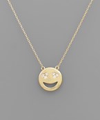  Heart Eye Smile  Face Necklace