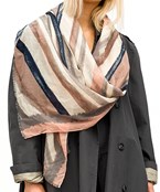  Multi Color Line Print Oblong Scarf