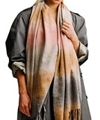  Color Block Soft Feel Oblong Scarf