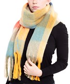  Plaid Scarf with Fringe