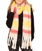  Striped Fringe Oblong Scarf