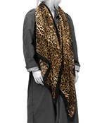  Leopard Print Oblong Scarf
