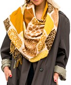  Animal Block Print Oblong Scarf
