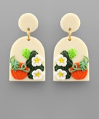  Pumpkin & Arch Clay Earrings