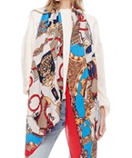  Colorful Print soft Oblong Scarf