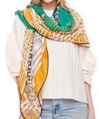  Cashmere Blend Multi Print Square Scarf