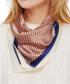  Multi Quatrefoil Print Silky Bandana