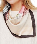  Horse & Chain Print Silky Bandana