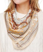  Paisley Print Silky Bandana