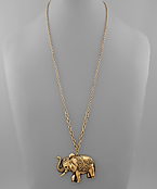  Elephant Long Necklace