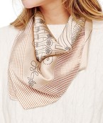  Wide Dotted Border Print Silky Bandana