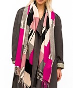  Multi Geometric Print Soft Oblong Scarf